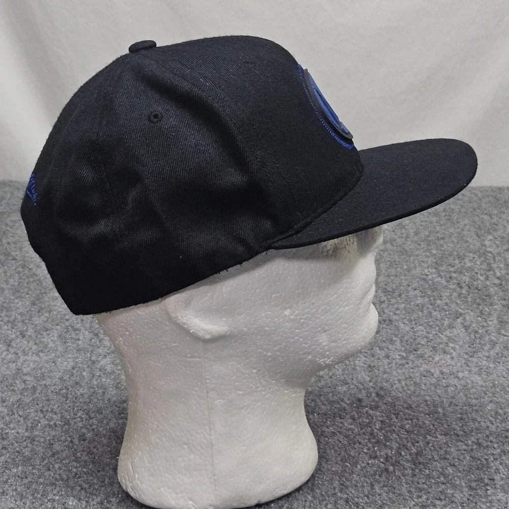 Golden State Warriors Hat Mitchell Ness Snapback Black Rubber Logo Cap NBA Style